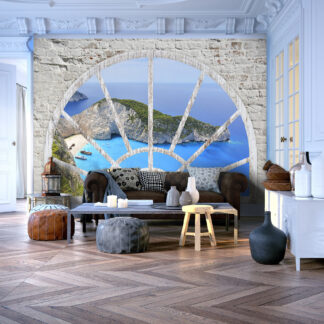 ARTGEIST fototapet - Look At The Island Of Dreams, ø gennem vindue (flere størrelser) 100x70