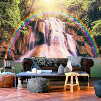 ARTGEIST fototapet - Magical Waterfall, magisk vandfald med regnbue (flere størrelser) 100x70