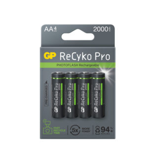 GP ReCyko Photoflash AA-batteri, 2000 mAh, 4-pack