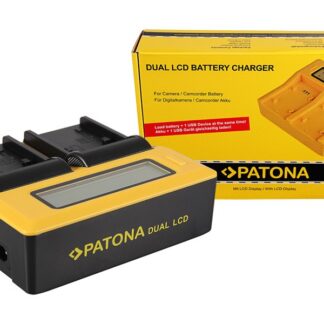 PATONA Dual LCD USB Charger for Sony NP-FP50 NP-FH50 70 100