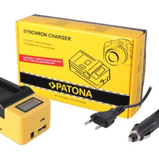 PATONA Synchron USB Charger f. Sony NP-FZ100 A7 III A7M3 Alpha 7 III A7 R III A7RM3 Alpha 7 R III A9 Alpha 9 FZ100 with LCD
