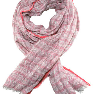 Ternet rosa tørklæde i unikt design og kvalitet