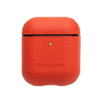 Apple Airpods - QIALINO ægte læder cover - Orange