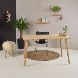 Planke skrivebord - eg, natur - Model Witten - 130x70 cm