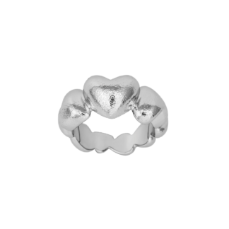 SHAPE sølv rhodinert hjerte ring - 112-000 Størrelse 54