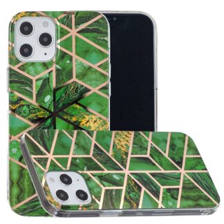 iPhone 12 Pro Max - Gummi cover med i Marmor Design - Grøn