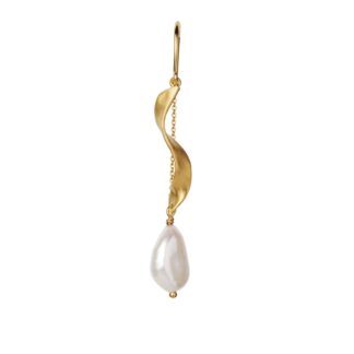 Stine A Long Twisted With Pearls ørering - 1271-02-S