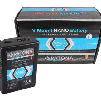 V-Mount batteri NANO V50 med 47Wh RED ARRI
