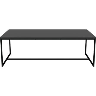 TENZO Lipp sofabord, rektangulær - shadow sort spånplade og sort metal (120x60)