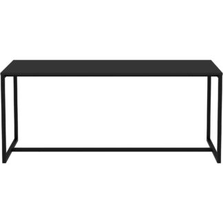 TENZO Lipp spisebord, rektangulær - shadow sort MDF og sort metal (180x90)