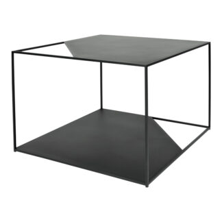 TORNA DESIGN Cut sidebord, kvadratisk - sort stål (58x58)