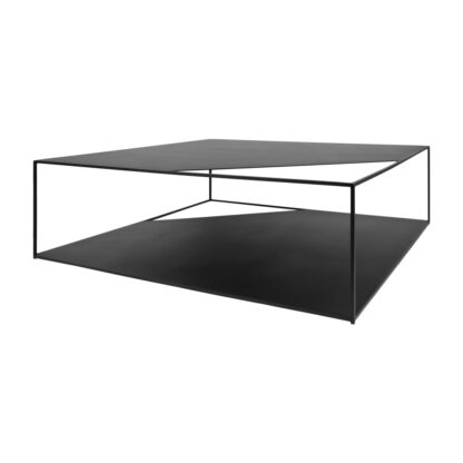 TORNA DESIGN Cut sofabord, kvadratisk - sort stål (99x99)