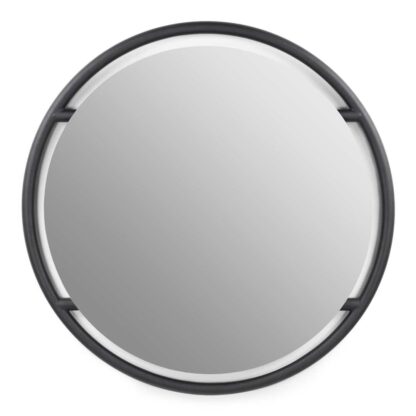 TORNA DESIGN Sfera L vægspejl, rund - spejlglas og sort stål (Ø119)