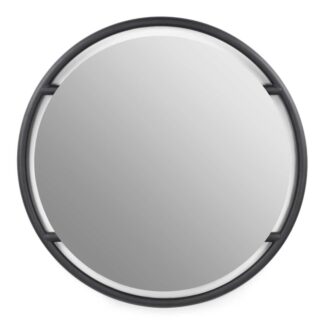 TORNA DESIGN Sfera S vægspejl, rund - spejlglas og sort stål (Ø59)