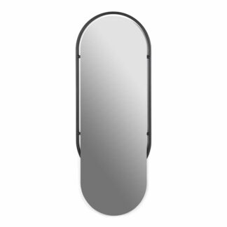 TORNA DESIGN Sfera vægspejl, oval - spejlglas og sort stål (59x159)