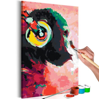 ARTGEIST DIY lærred maleri - Monkey In Headphones 60x40