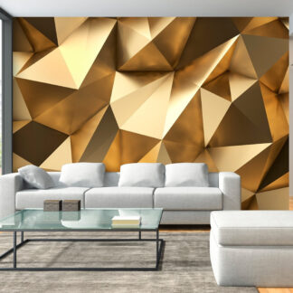 ARTGEIST Fototapet af gylden 3D kunst - Golden Dome (flere størrelser) 200x140