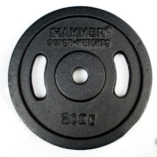 HAMMER Dumbbell Weight Discs 2 x 20 kg, Iron (Ø 30 mm)