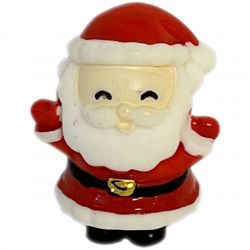 Jule Minifigur 3,5 Cm - Begejstret Stående Julemand - Dekoration