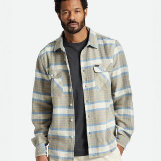 Brixton Bowery L/S Flannel (Sand, S)