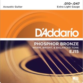 Daddario EJ15 Phosphor Bronze Guitarstrenge (Extra Light 10-47)