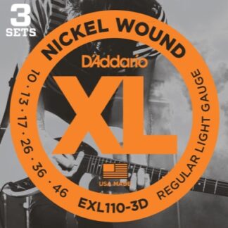 Daddario EXL110-3D Guitarstrenge (Regular Light 10-46) 3-Pak
