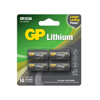 GP foto batteri, Lithium, CR 123A, 4-pak