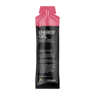 PurePower Energy gel - Hindbær med 60 mg koffein - 60 gram