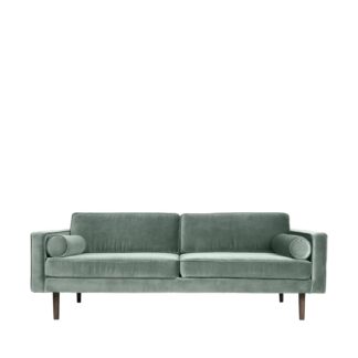 BROSTE COPENHAGEN Wind sofa - grøn polyester velour