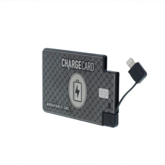 Lille Powerbank 2300 mAh - ChargeCard (Kreditkort størrelse) Sort