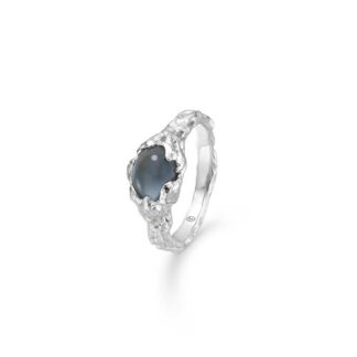 Studio Z Magma sølv ring med blå sten - 7147831 7147831 Sølv 54