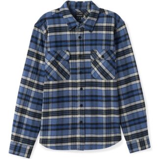 Brixton Bowery Heavy Weight L/S Flannel (Blå, 2XL)