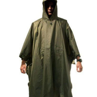 Fostex Regn-poncho (Oliven, One Size)