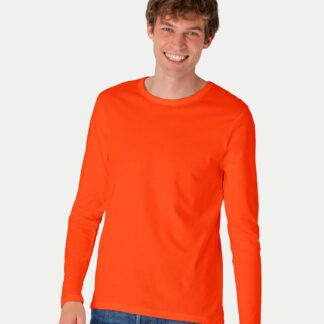 Neutral Organic - Mens Long Sleeve T-shirt (Orange, S)