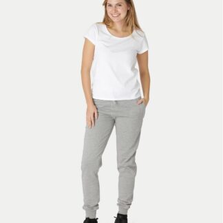 Neutral Organic - Unisex Sweatpants w/ Cuff and Zip (Grå Meleret, XL)