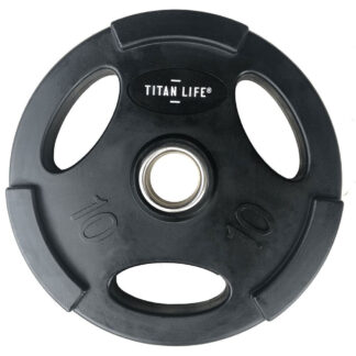 TITAN LIFE Weight Disc Vægtskive 10 kg Rubber Ø50mm Black