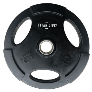 TITAN LIFE Weight Disc Vægtskive 15 kg Rubber Ø50mm Black